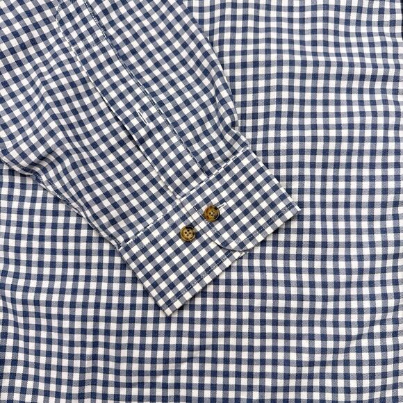 Brooks Brothers Button Down Shirt Men’s Size XL Blue Checks Career Casual - Picture 5 of 10